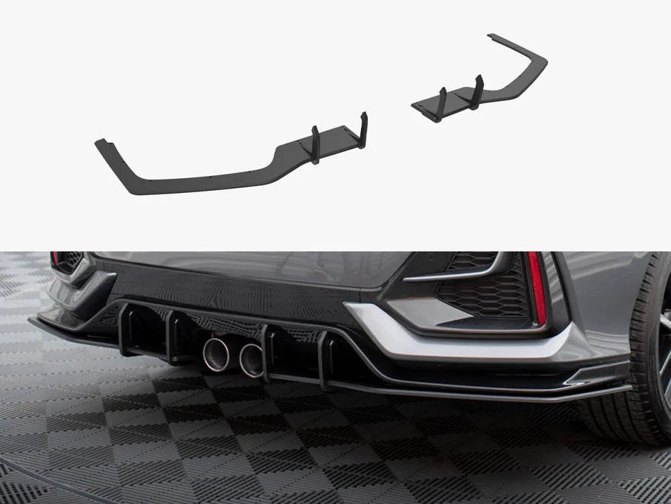 Maxton Street PRO Rear Side Splitters V.1 Honda Civic Sport Mk10 Facelift