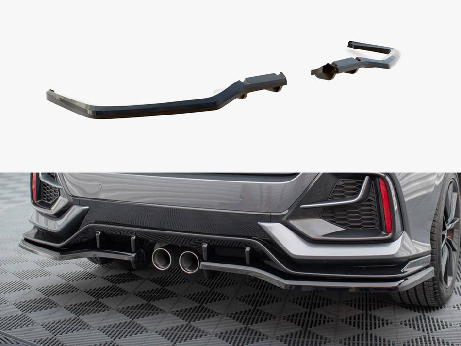 Maxton Rear Splitter V.1 (Vertical Bars) Honda Civic Sport Mk10 Facelift