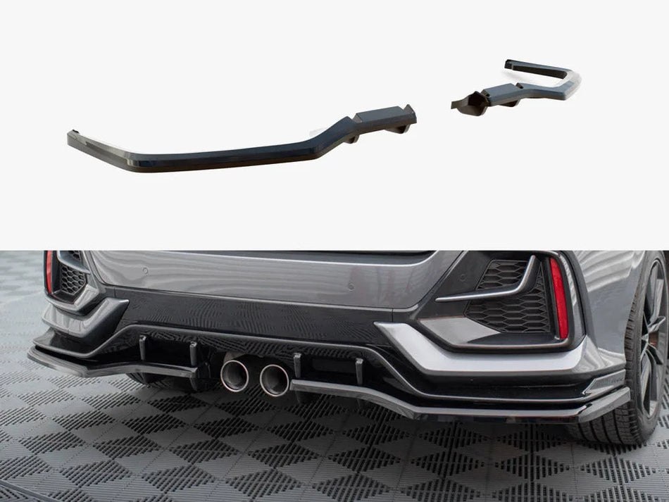 Maxton Rear Splitter V.1 (Vertical Bars) Honda Civic Sport Mk10 Facelift