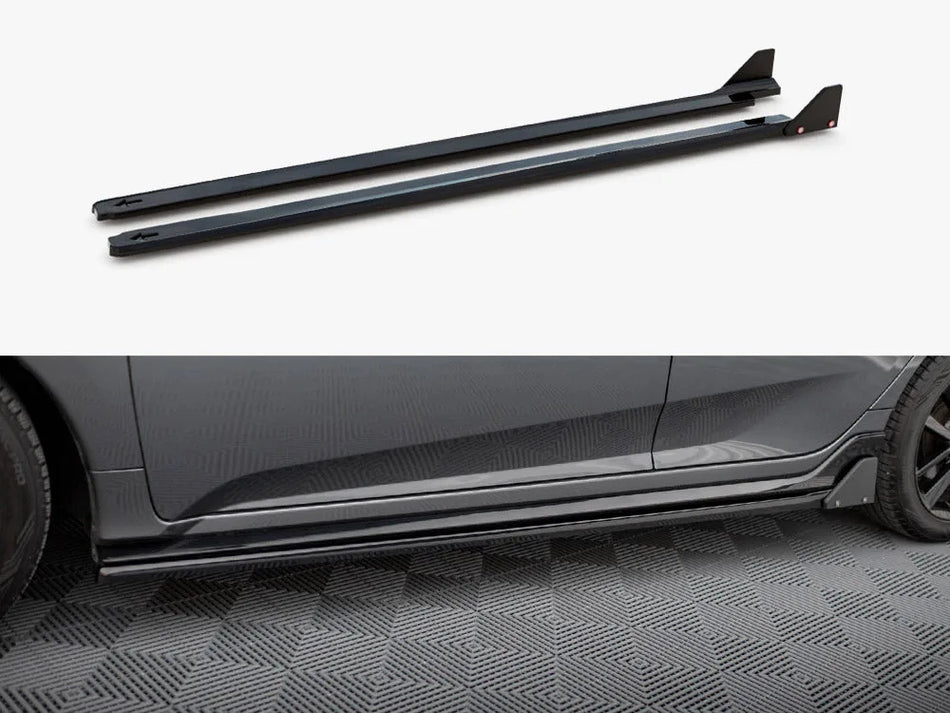Maxton Side Skirts Diffusers + Flaps Honda Civic Sport Mk 10