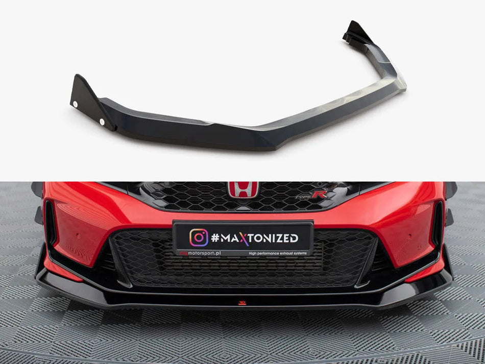 Maxton Front Splitter V.1 + Flaps Honda Civic Type-R Mk 11