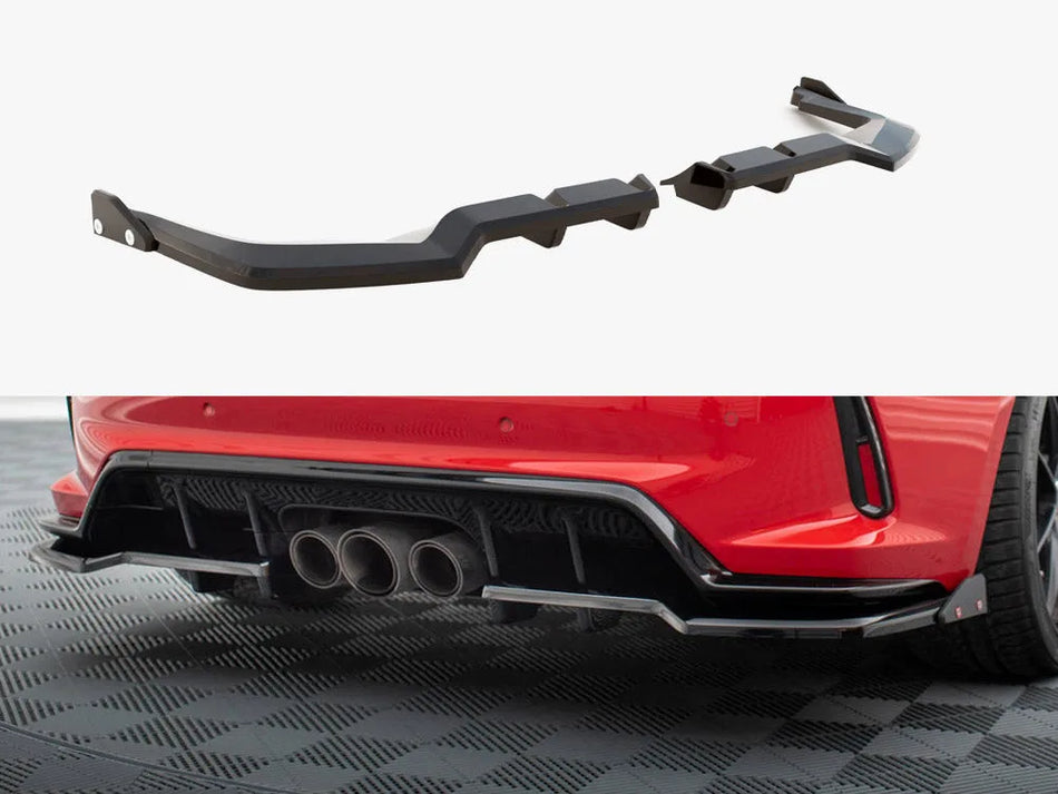 Maxton Rear Splitter (Vertical Bars) V.1 + Flaps Honda Civic Type-R Mk 11