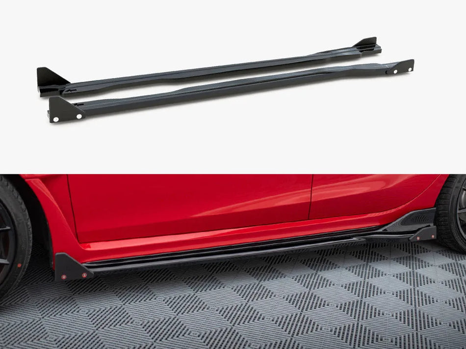 Maxton Side Skirts Diffusers V.1 + Flaps Honda Civic Type-R Mk 11