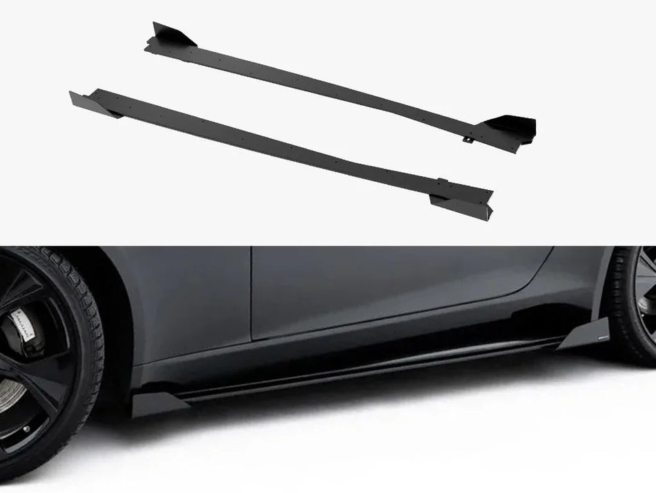 Maxton Street PRO Side Skirt Diffusers + Flaps Jaguar F-Type X152 Facelift 2