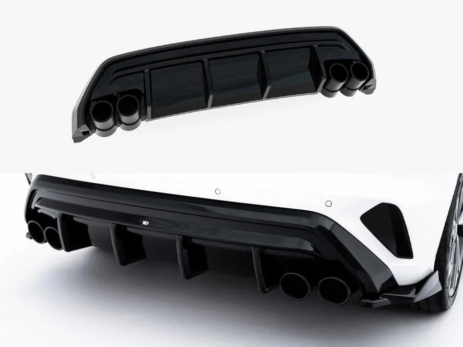 Maxton Rear Valance + Exhaust Ends Imitation Audi A3 S-Line Sportback 8Y Facelift