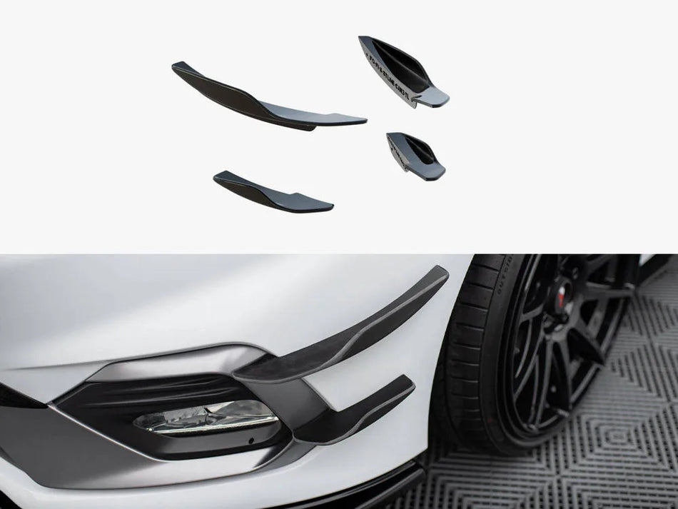 Maxton Front Bumper Wings (Canards) V.2 Ford Fiesta Mk8 ST / ST-Line