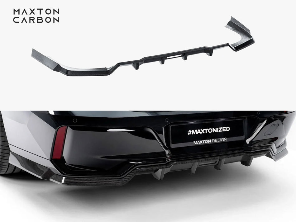 Maxton Prepreg Carbon Fiber Rear Splitter (Vertical Bars) BMW 7 M-Pack / i7 M-Pack G70