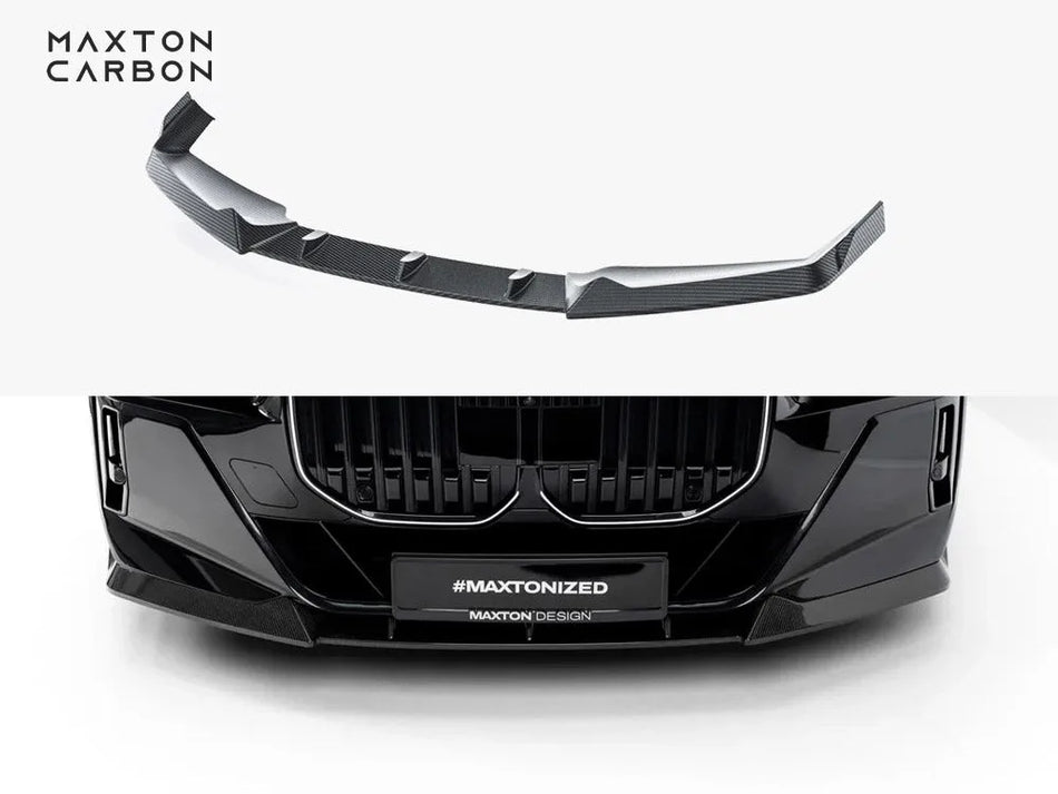 Maxton Prepreg Carbon Fiber Front Splitter BMW 7 M-Pack / M760e / i7 M-Pack G70