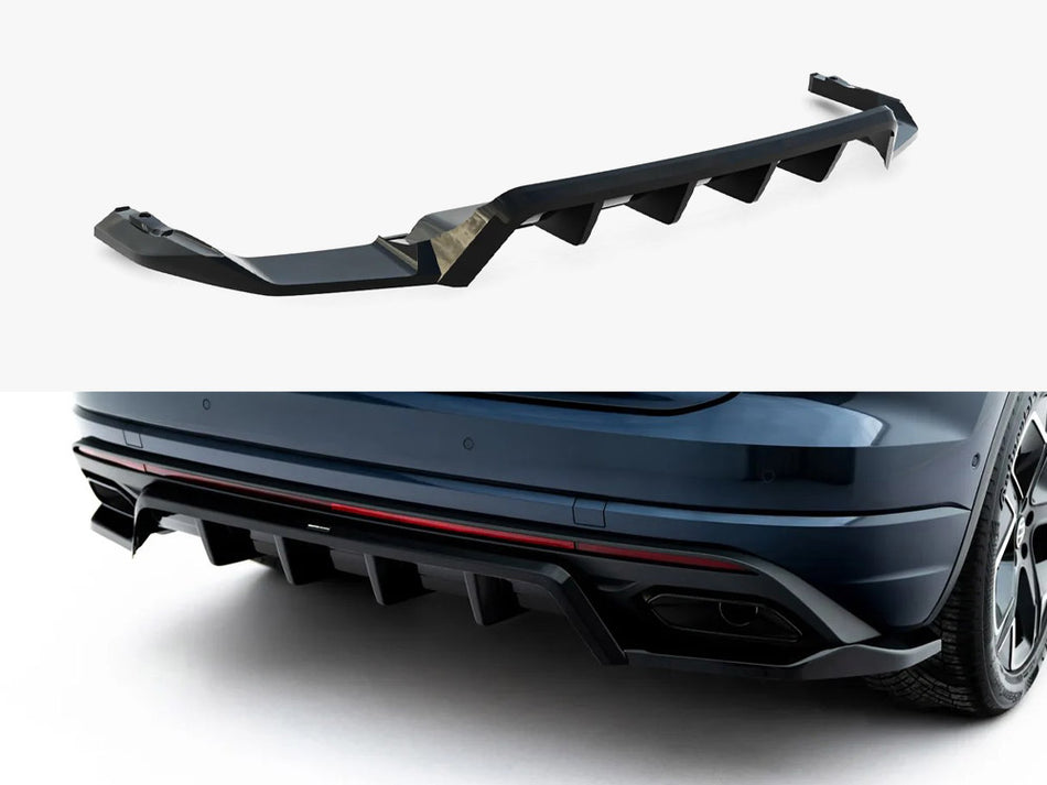 Maxton Rear Splitter (Vertical Bars) Volkswagen Touareg Elegance Mk3 Facelift
