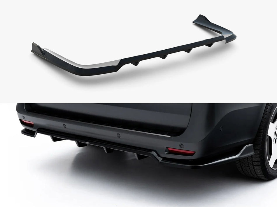 Maxton Rear Splitter (Vertical Bars) Mercedes-Benz V AMG-Line W447 Facelift 2