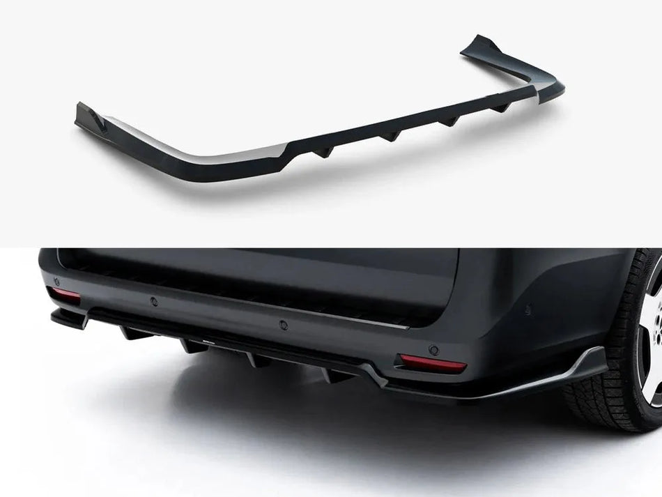 Maxton Rear Splitter (Vertical Bars) Mercedes-Benz V AMG-Line W447 Facelift 2