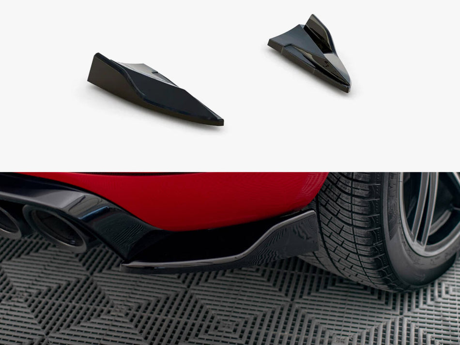 Maxton Rear Side Splitters V.2 Porsche Macan GTS / Sport Design Mk1 Facelift
