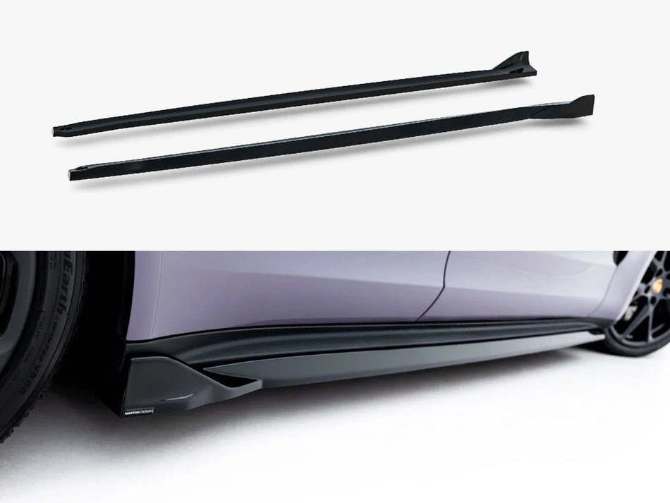 Maxton Side Skirt Diffusers Porsche Panamera 4 / 4S E-Hybrid / 4 E-Hybrid 972