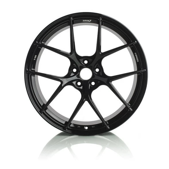 Titan 7 Forged Aluminium Wheel - T-S5 18x9 5X100 ET 47 CB 56.1 in Wicked Black