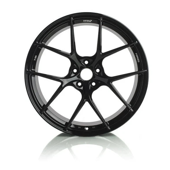 Titan 7 Forged Aluminium Wheel - T-S5 20x9.5 5x112 ET 11 CB 66.6 in Wicked Black