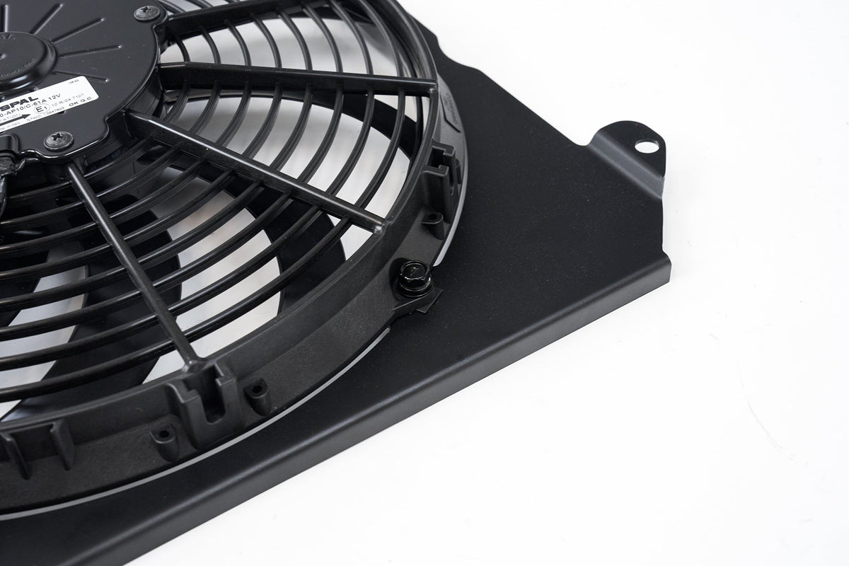 92-00 Civic All-Aluminum Fan Shroud w/ 12-inch SPAL Fan - Black