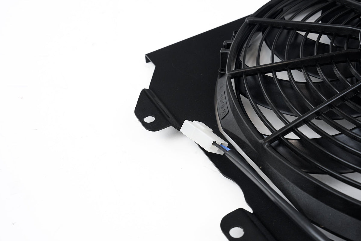 92-00 Civic All-Aluminum Fan Shroud w/ 12-inch SPAL Fan - Black