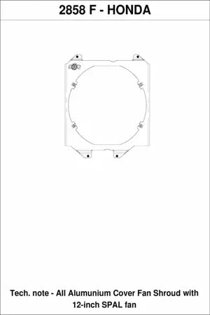 92-00 Civic All-Aluminum Fan Shroud w/ 12-inch SPAL Fan