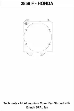 92-00 Civic All-Aluminum Fan Shroud w/ 12-inch SPAL Fan