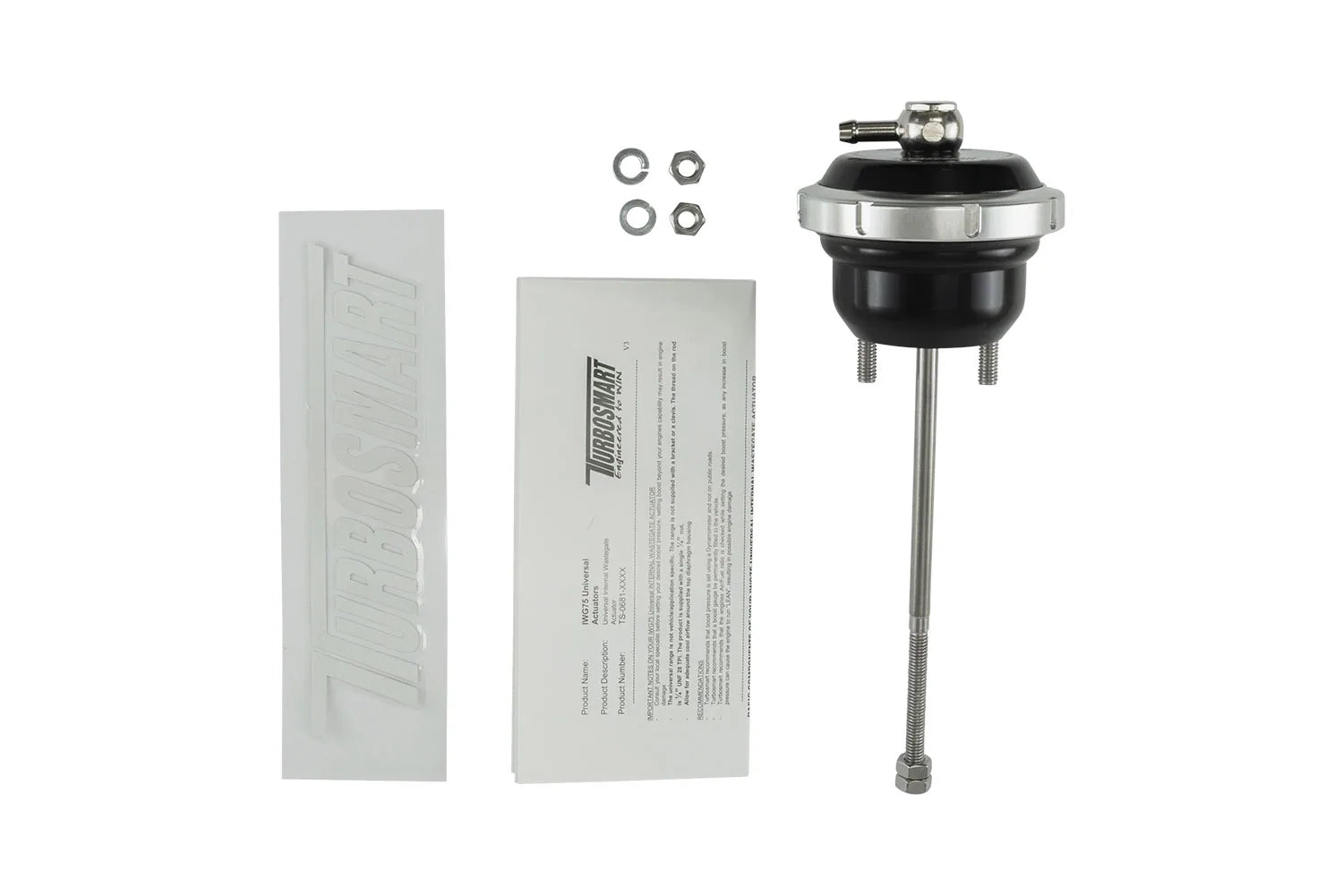 Turbosmart IWG75 Universal M6 140mm Rod Black Wastegate Actuator