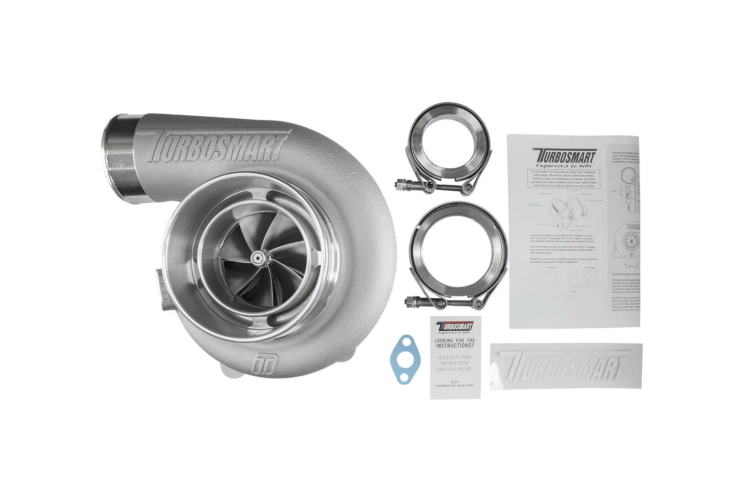 Turbosmart TS-2 Turbocharger (Water Cooled) 7170 (Kompact) V-Band Reverse Rotation 1.07AR Externally Wastegated