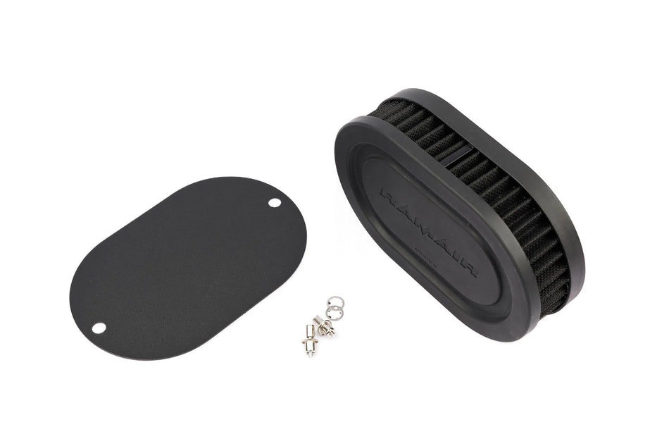 Ramair Pleated Carb Intake Air Filter MultiFit Blank Plate 25mm Int Height