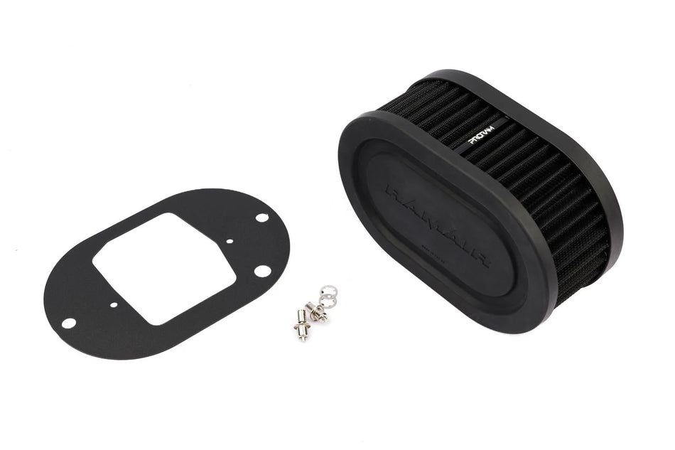 Ramair Pleated Carburettor Air Filter Baseplate to fit Weber 32/34 DFT 65mm Int Height