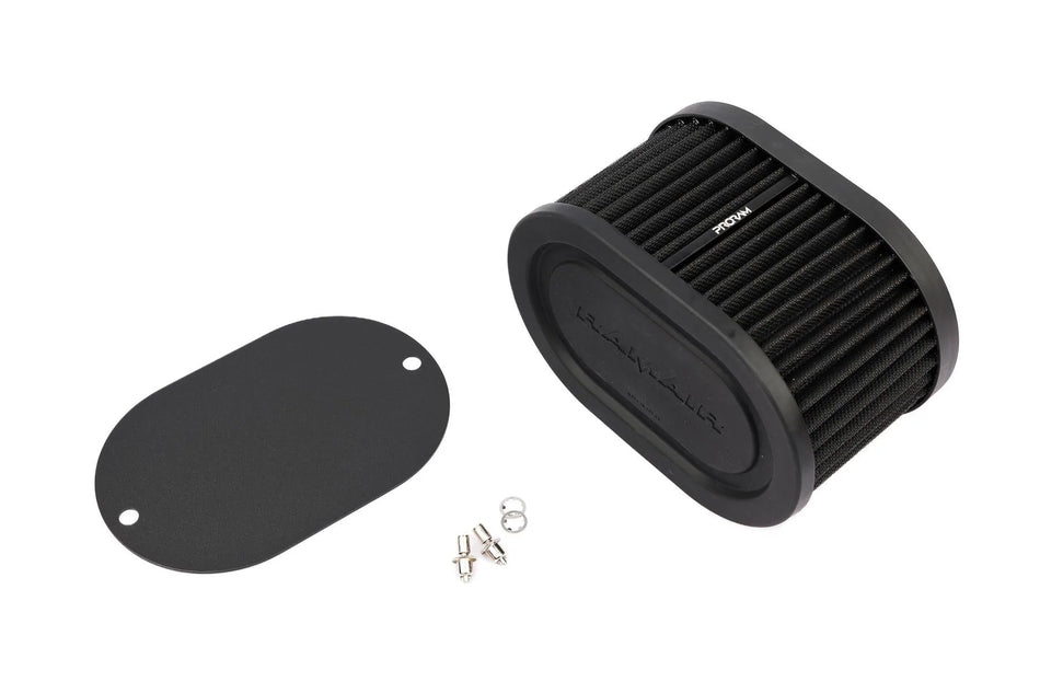 Ramair Pleated Carb Intake Air Filter MultiFit Blank Plate 100mm Int Height