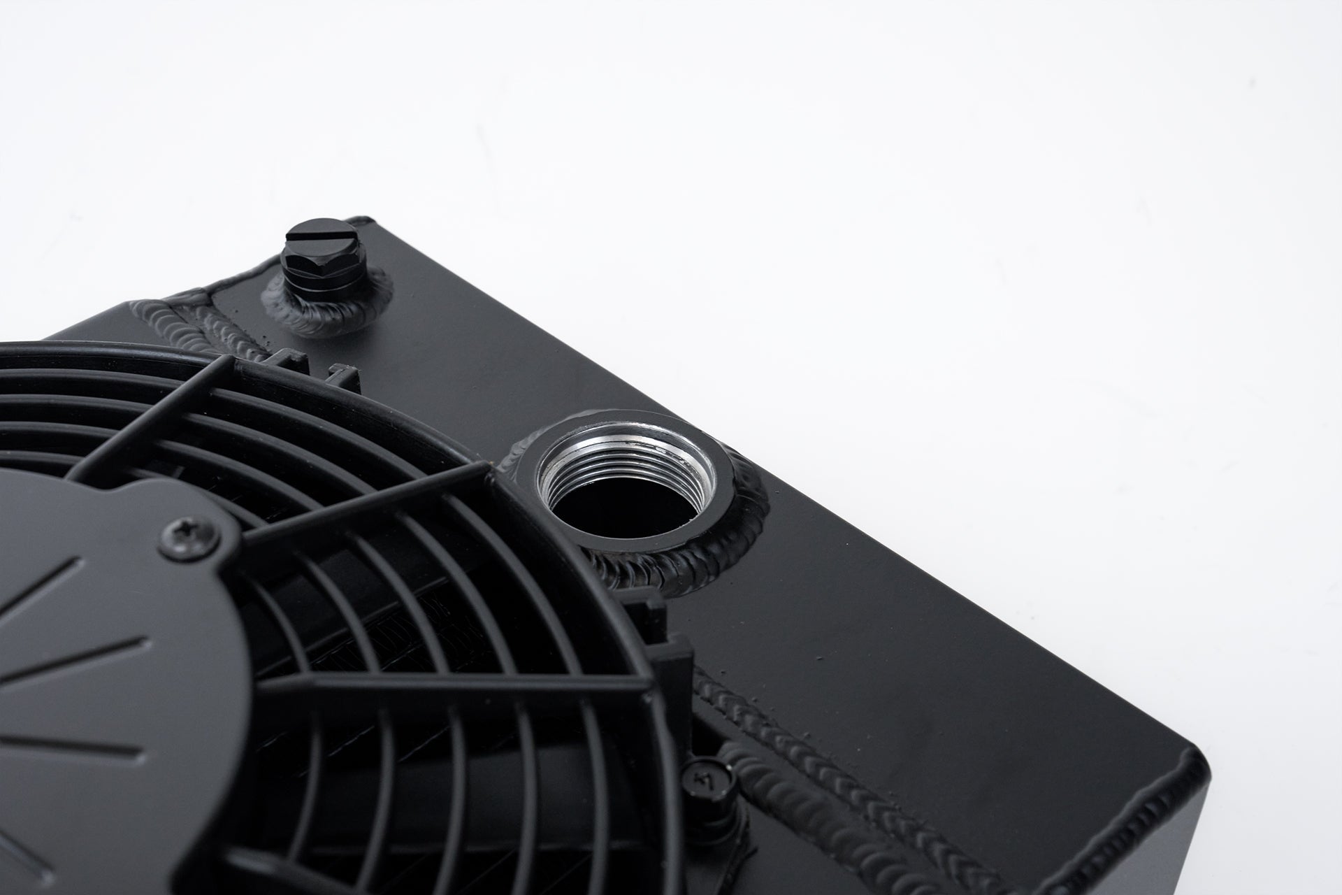 The KING Cooler - Ultimate Drag Race Radiator w/ SPAL Fan & Mounting Kit - Black