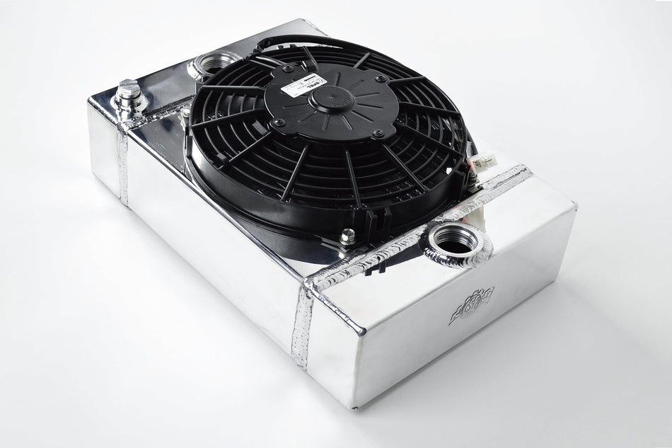 The KING Cooler - Ultimate Drag Race Radiator w/ SPAL Fan & Mounting Kit