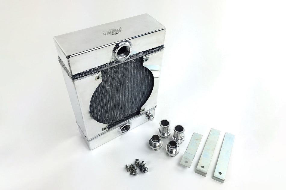 The KING Cooler - Ultimate Drag Race Radiator w/ SPAL Fan & Mounting Kit
