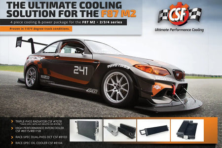 BMW F87 M2 / F3X / F2X (N55) High-Performance Stepped Core Intercooler - Black
