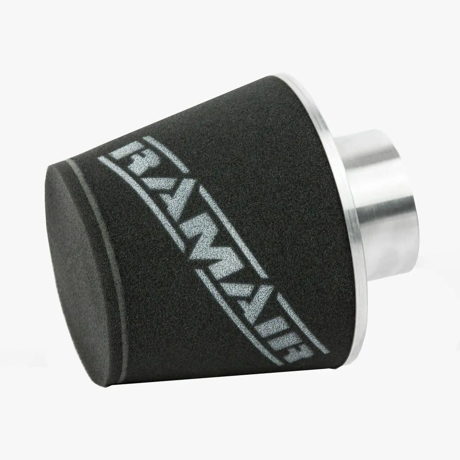 Ramair Large Foam Filter Aluminium Base 100mm OD SIlver