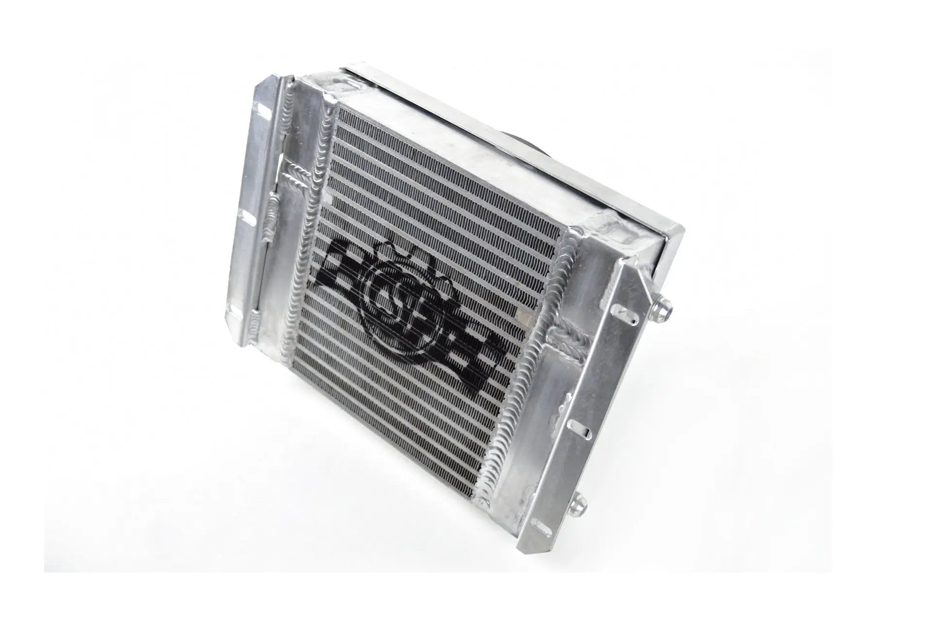 13.8in x 10in Dual Fluid Bar & Plate HD Oil Cooler w/9in SPAL Fan (Discontinued)