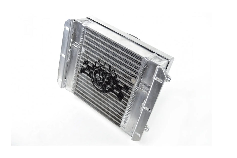 13.8in x 10in Dual Fluid Bar & Plate HD Oil Cooler w/9in SPAL Fan (Discontinued)