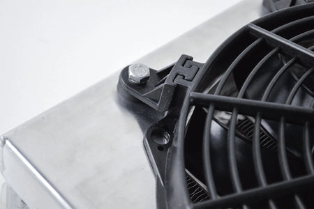 13.8in x 10in Dual Fluid Bar & Plate HD Oil Cooler w/9in SPAL Fan (Discontinued)