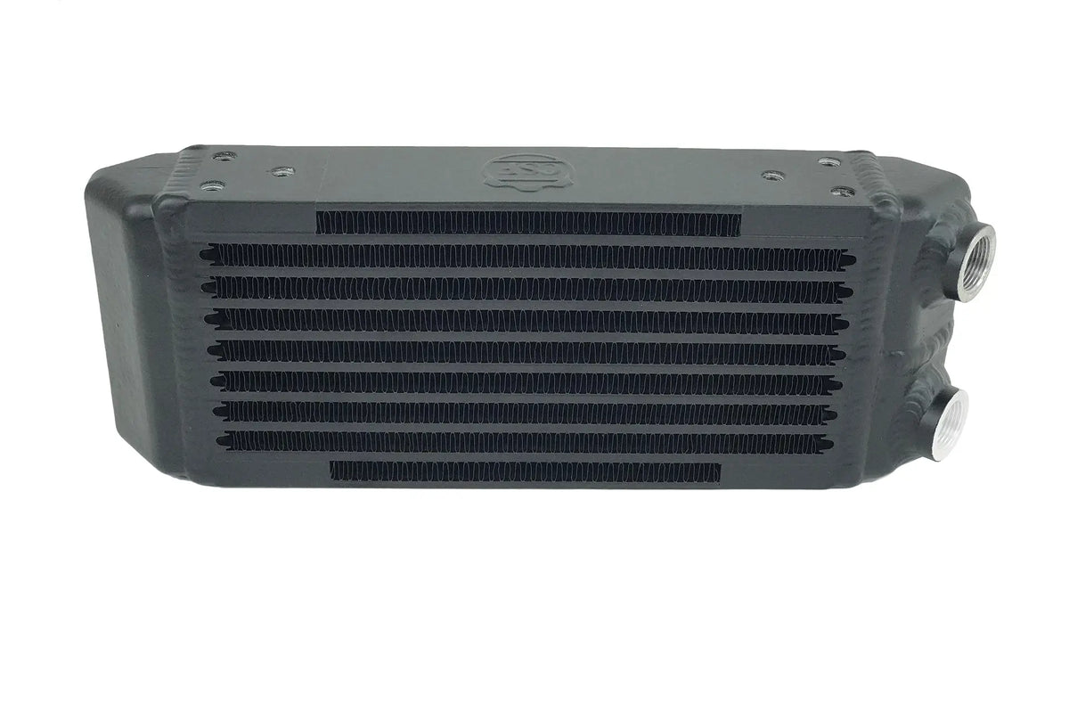 Universal Dual-Pass Oil Cooler - M22 x 1.5 connections - 13L x 4.75H x 2.16W