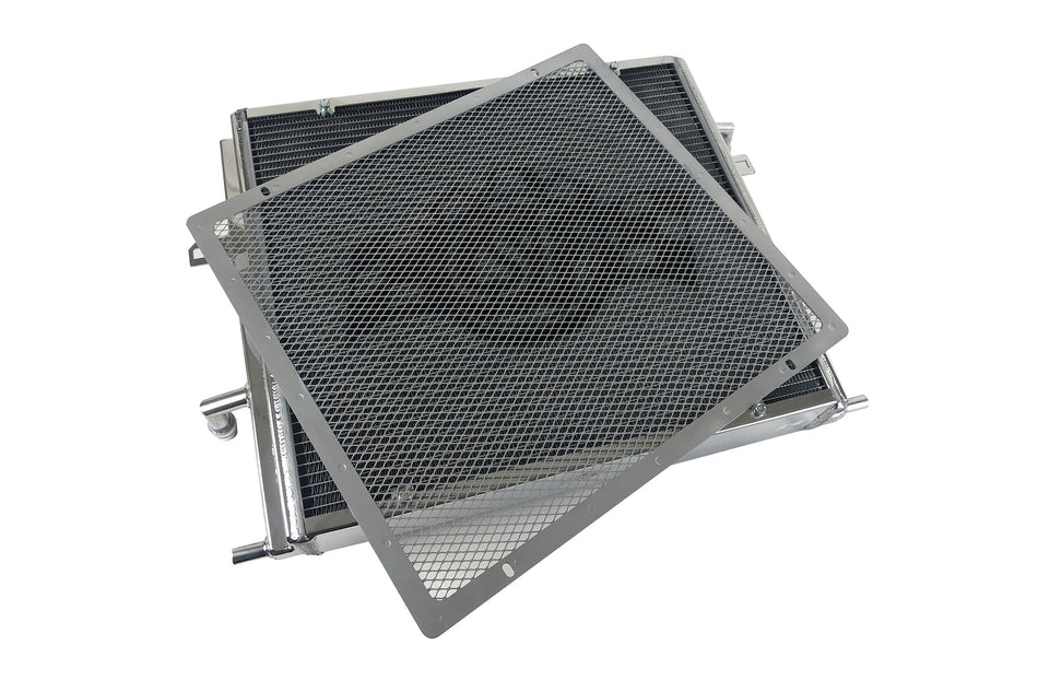 BMW F3X/F2X B58/B48 Triple-Pass Heat Exchanger w/ Rock Guard - Silver