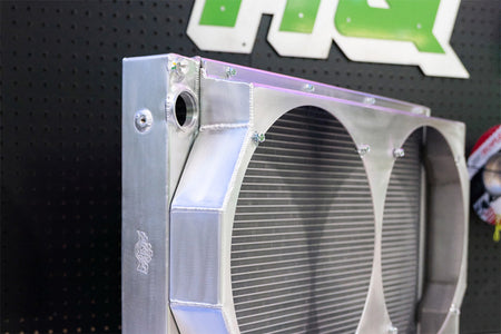 Motorsport Dual-Pass Radiator with Shroud + 14" SPAL brushless fans & harnesses