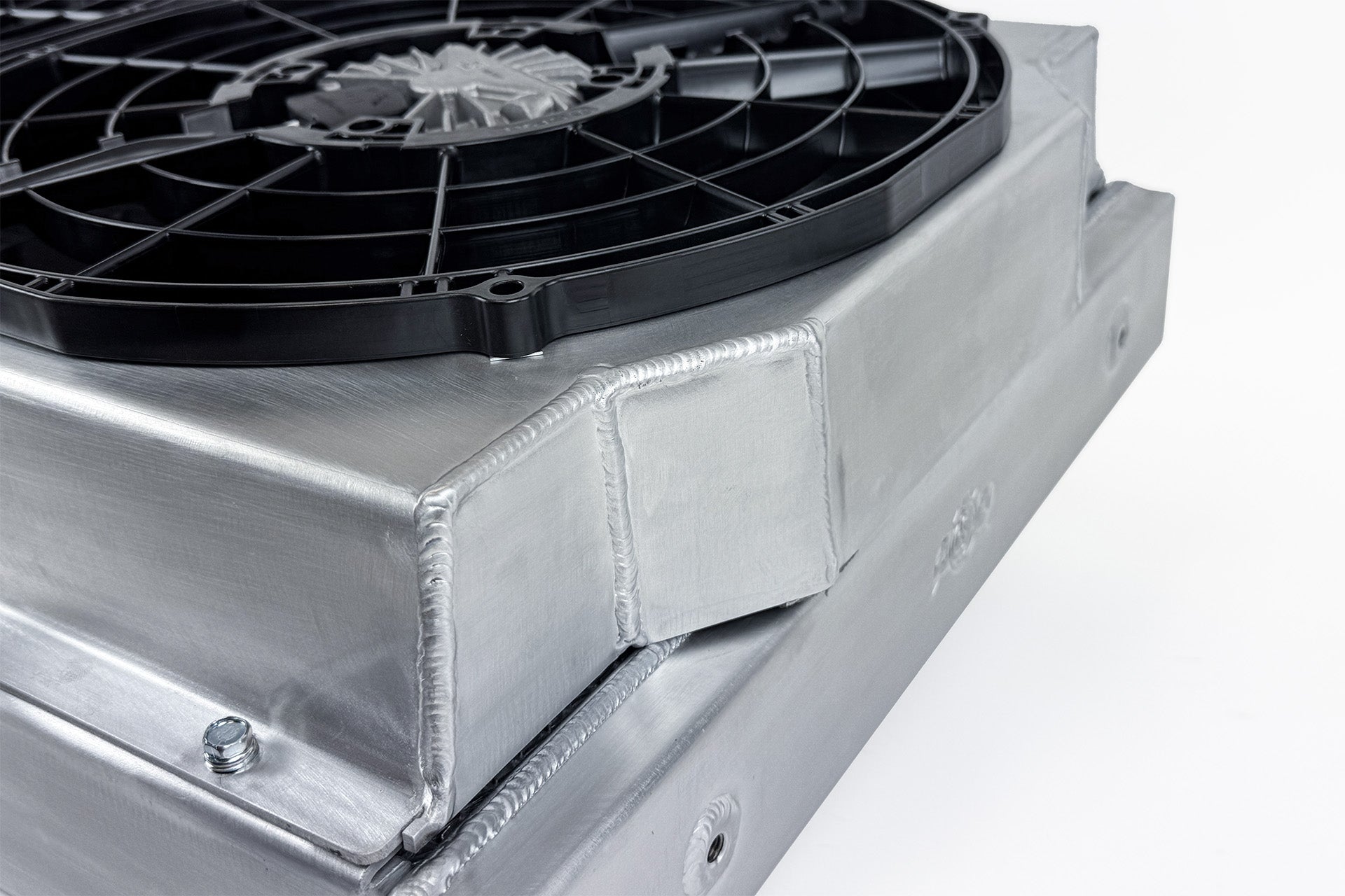 Motorsport Dual-Pass Radiator with Shroud + 14" SPAL brushless fans & harnesses