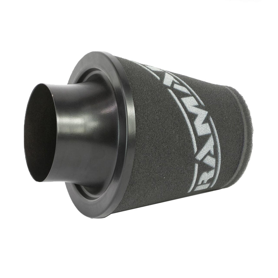 Ramair Medium Foam Filter Aluminium Base 100mm OD Black