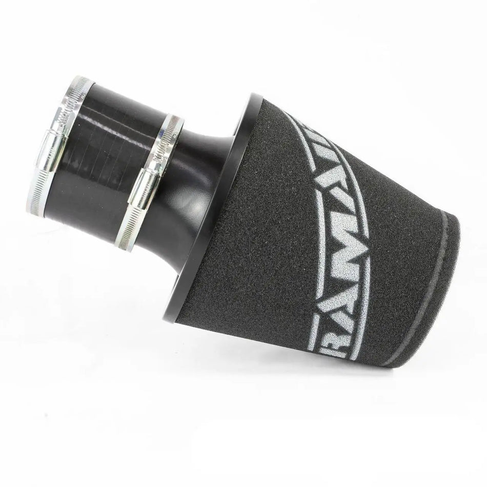 Ramair Medium Foam Filter Aluminium Base 90mm OD Black with Silicone Coupler