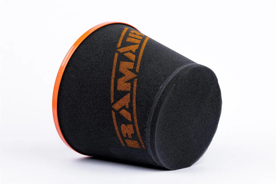 Ramair Large Foam Filter Aluminium Base 70mm OD Orange with Silicone Coupler