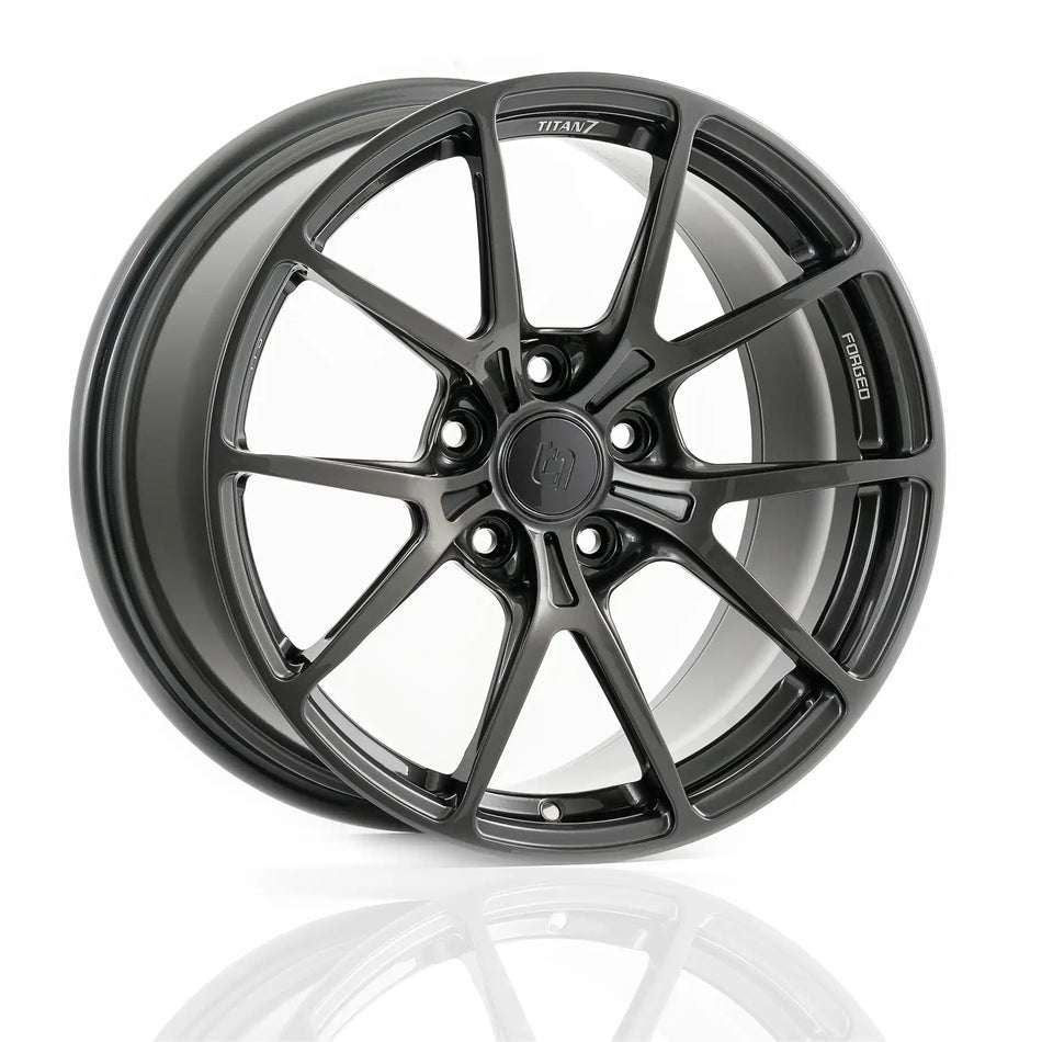 Titan 7 Forged Aluminium Wheel - T-P5 18x PCD 5-114 CB 73 In Advanced Dark Gunmetal