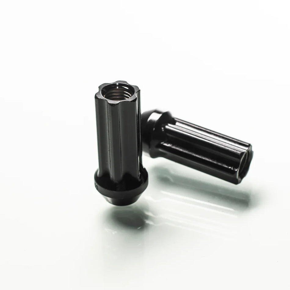 Titan 7 O.W.L. Steel Race Nuts 50mm Length in Machine Black