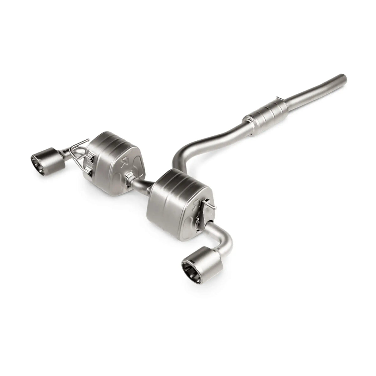 Official Akrapovič image of the Slip-On Race Line (Titanium) for the Toyota GR Yaris, highlighting its precision engineering and race-inspired design.