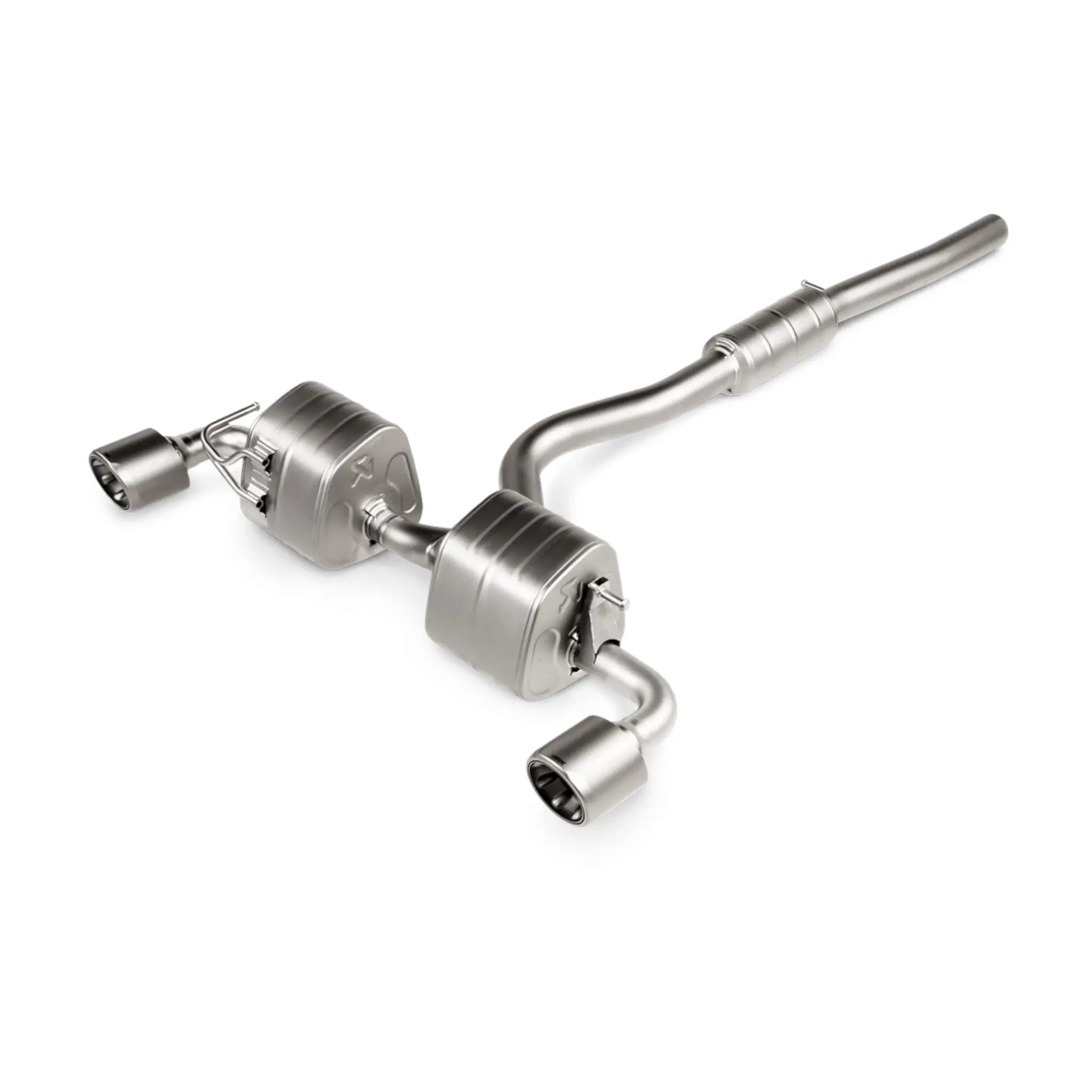 Official Akrapovič image of the Slip-On Race Line (Titanium) for the Toyota GR Yaris, highlighting its precision engineering and race-inspired design.