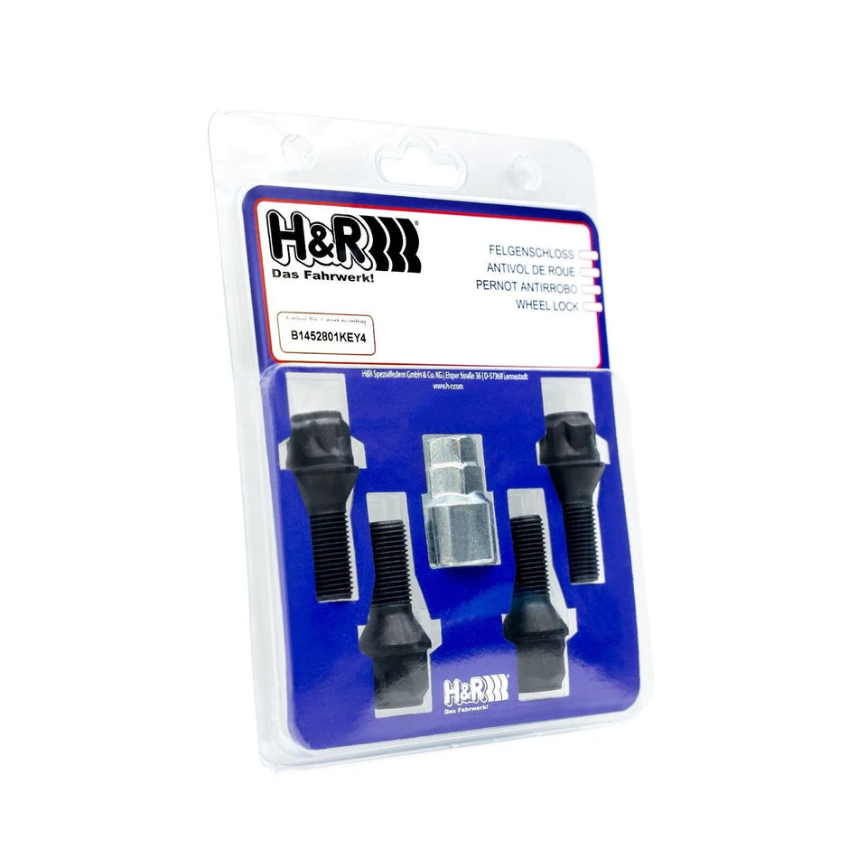 H&R Wheel-Lock Set M14 Taper Head 60° - B1452801KEY4