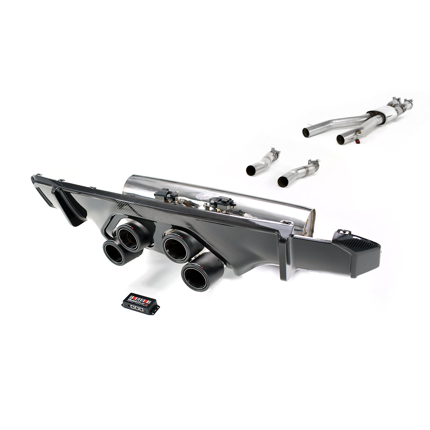 QuickSilver BMW M4 G82 G83 (2021 on) Centre Exit Sport Exhaust with Sound Architect™ Inc. Carbon Diffusor Kit with OR without OPF delete pipes.