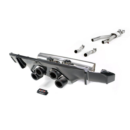 QuickSilver BMW M4 G82 G83 (2021 on) Centre Exit Sport Exhaust with Sound Architect™ Inc. Carbon Diffusor Kit with OR without OPF delete pipes.